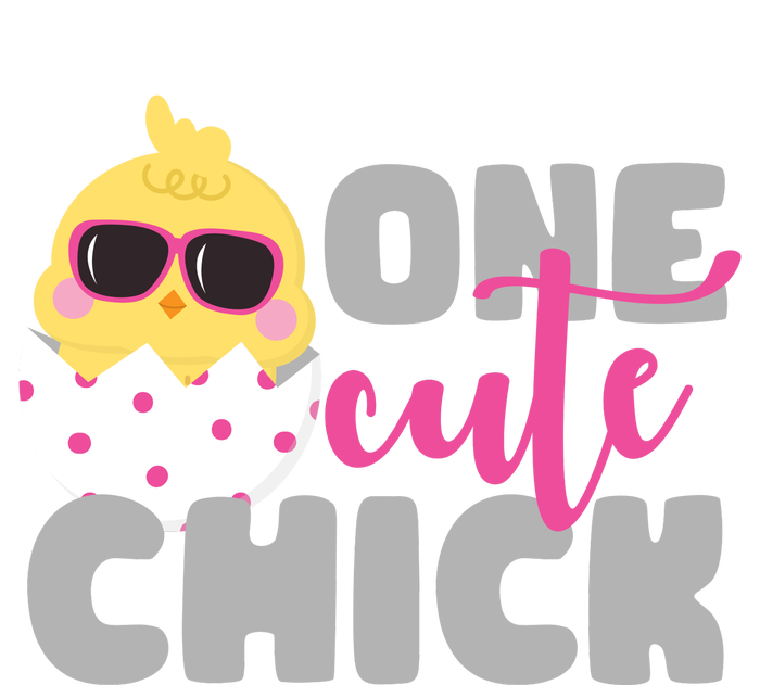 One Cute Chick Funny PosiCharge RacerMesh Polo