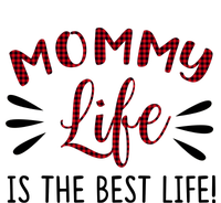 Mommy Life Is The Best Life Red Plaid Kids T-Shirt