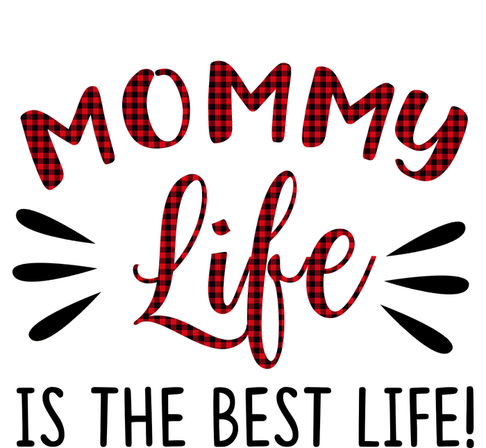 Mommy Life Is The Best Life Red Plaid Kids T-Shirt