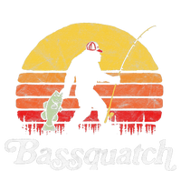 Bassquatch! Funny Bigfoot Fishing Outdoor Retro T-Shirt