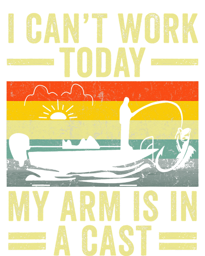 Fisherman I Can't Work Today My Arm Is in Cast Funny Fishing T-Shirt