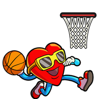 Valentines Day Heart Dunking Basketball T-Shirt