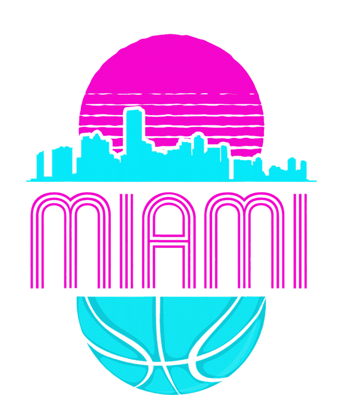 Vintage Miami Florida Cityscape Retro Basketball Ladies Essential Tank