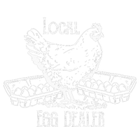 Local Egg Dealer Funny Bleached Chicken Lover Farm Farmer Bumper Sticker