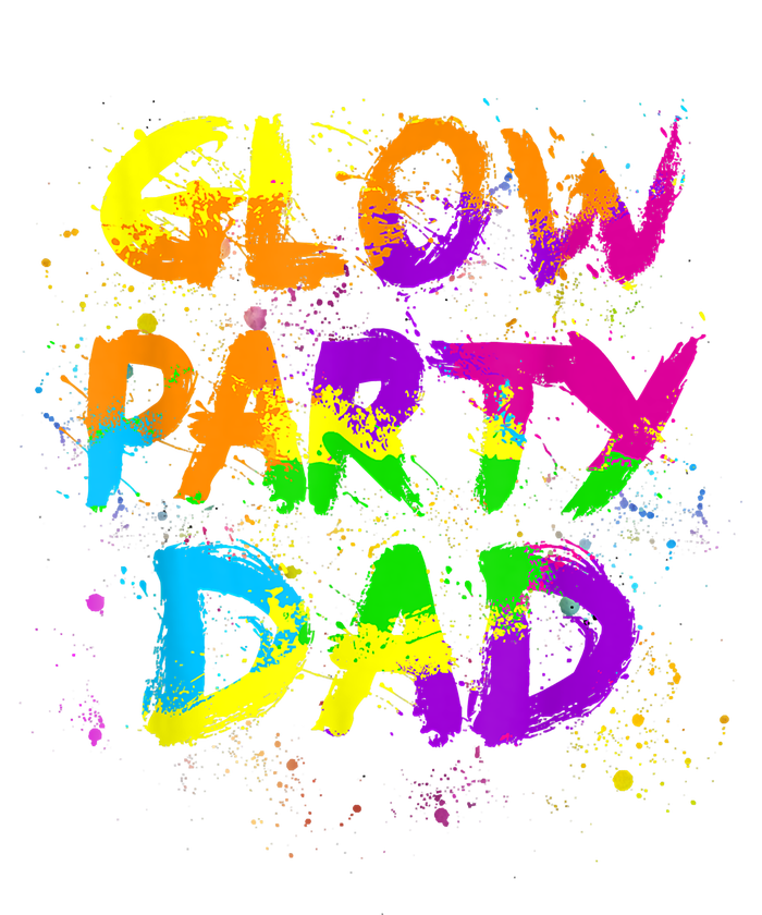 Glow Party Dad Splatter Effect 80 Theme Color Birthday Party The Baniff Cuffed Pom Beanie