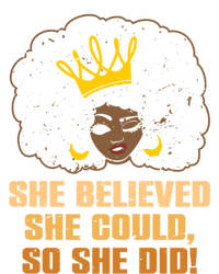 She Believed Could So She Did Black Queen Crown Lover Gift T-Shirt