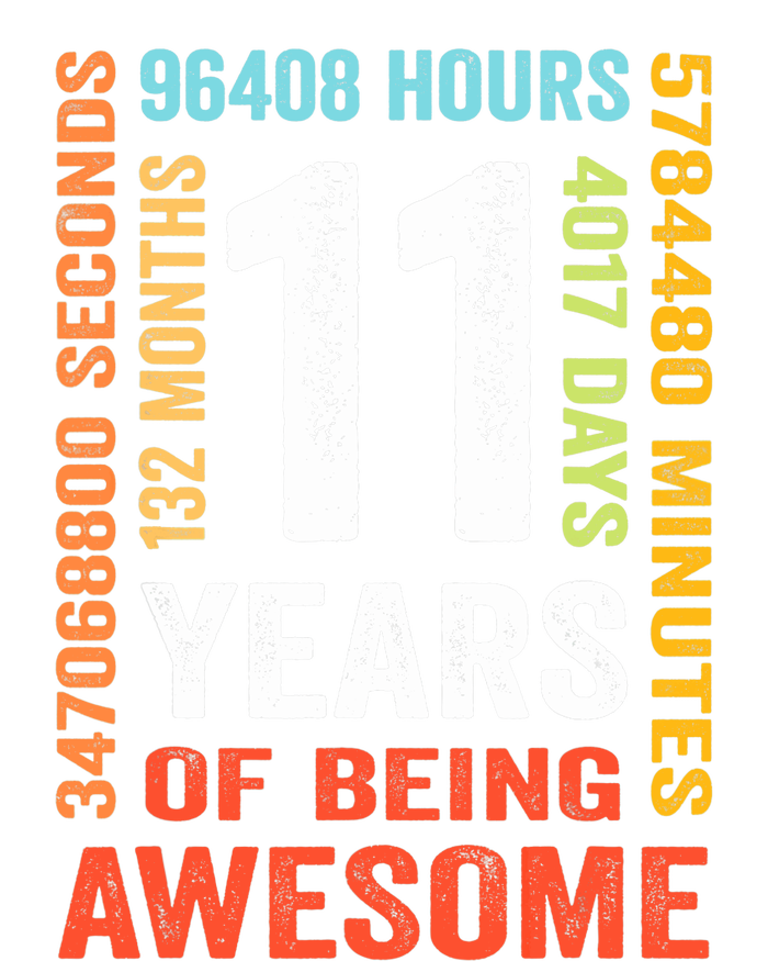 11th Birthday 11 Years Old Vintage Retro 132 Months T-Shirt