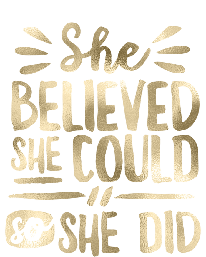 She Believed She Could So She Did Doodle Glam Great Gift Tall Hoodie