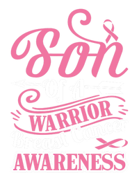 Pink Ribbon Breast Cancer Awareness Son Of Warrior Funny Gift T-Shirt