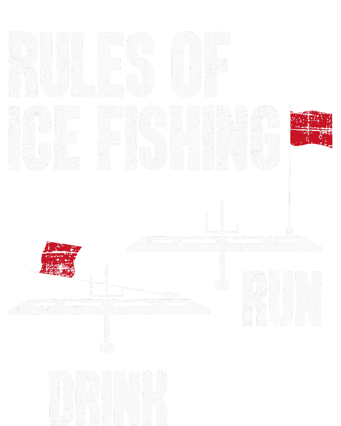 Rules Of Ice Fishing Ice Fisher Fisherman Flat Bill Trucker Hat