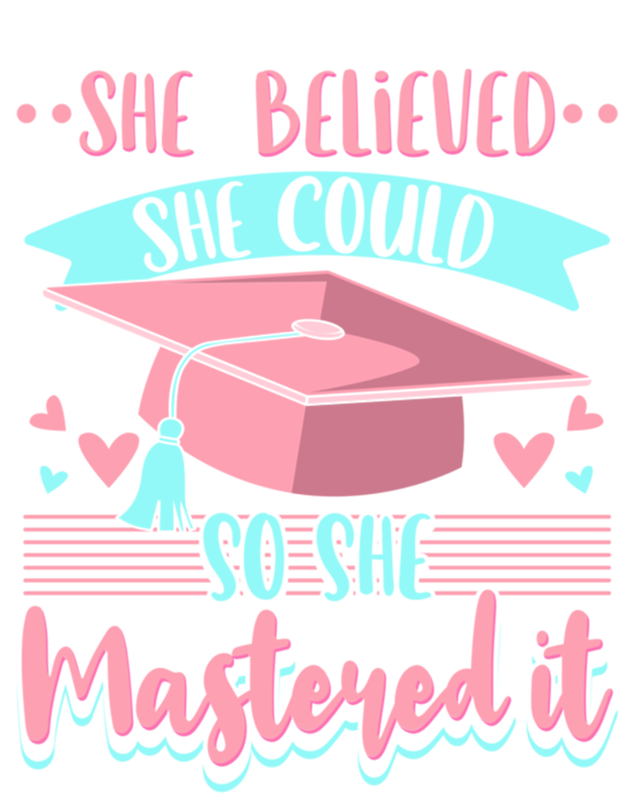 She Believed She Could So She Mastered It Masters Degree Gift Women's Tri-Blend 3/4-Sleeve Raglan Shirt