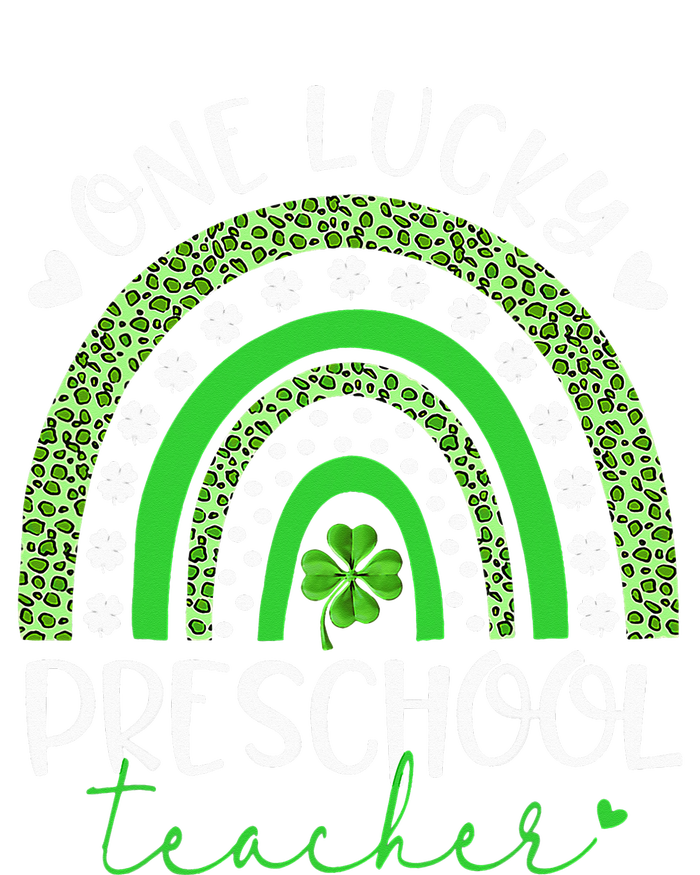 One Lucky Preschool Teacher rainbow St Patricks Day Women's V-Neck T-Shirt