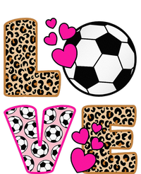 Cute Love Soccer Leopard Print  Soccer T-Shirt