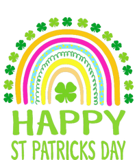 Happy St Saint Patrick's Day Rainbow shamrock Women's Tri-Blend 3/4-Sleeve Raglan Shirt