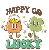 Retro Groovy Happy Go Lucky Clover Shamrock St Patrick's Day Meaningful Gift T-Shirt