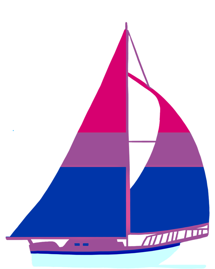 Sailboat Bisexual Pride Cute Gift T-Shirt