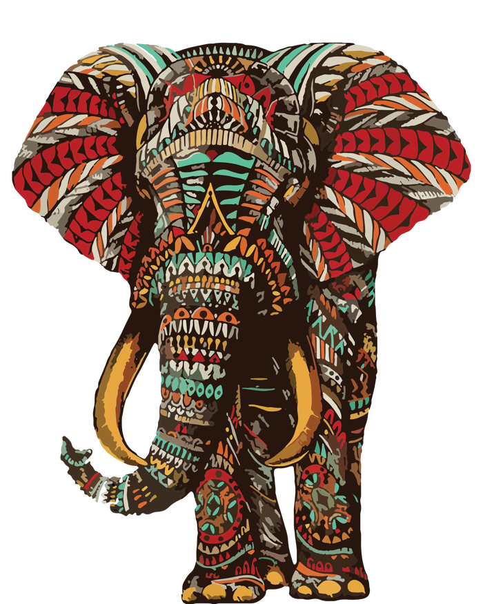 Henna Stylish Artistic Save The Elephants | Wildlife T-Shirt