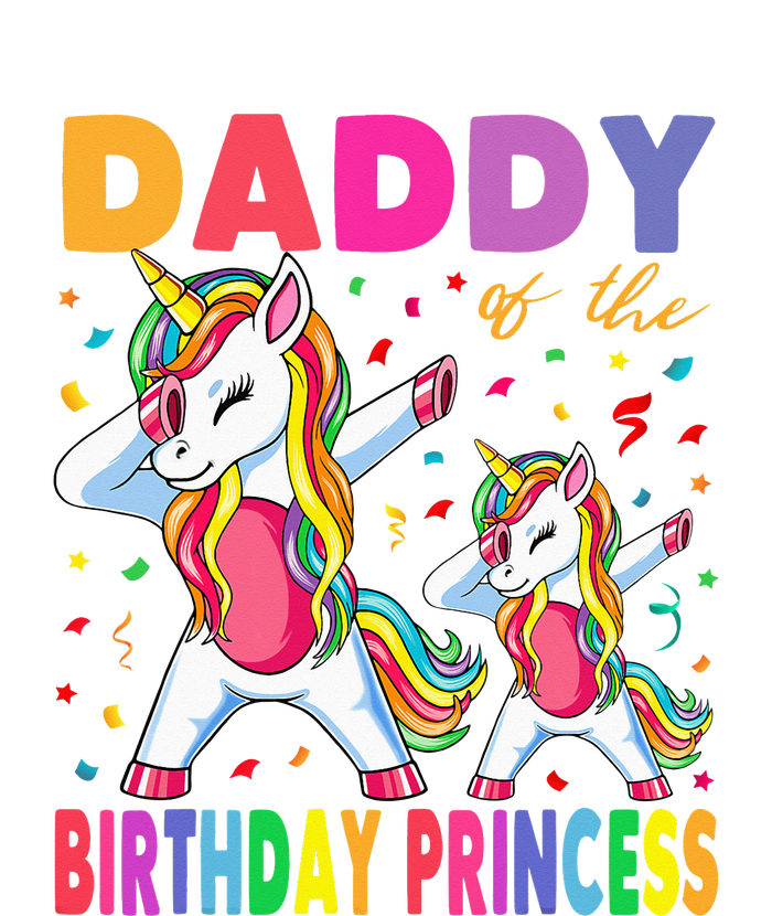 Daddy Of The Birthday Princess Dabbing Unicorn Dad T-Shirt