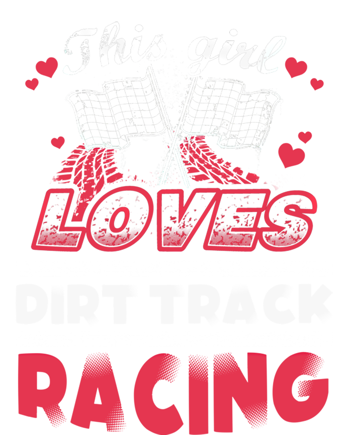 This Loves Dirt Track Racing Checkered Flag Funny Gift Women's T-Shirt