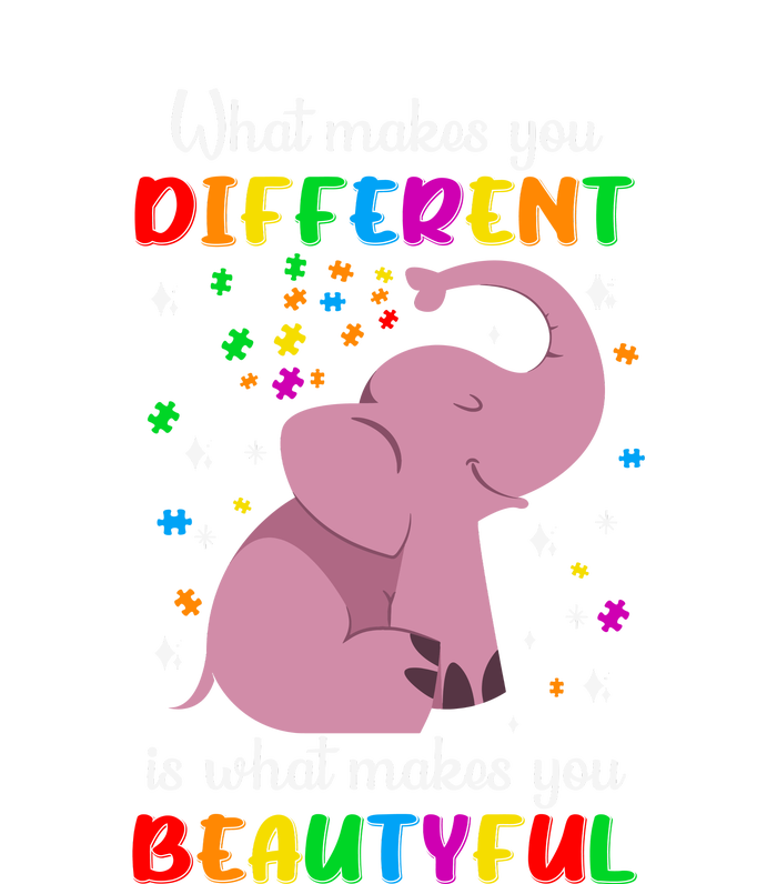 What Makes You Different Elephant Autism Awareness Day T-Shirt