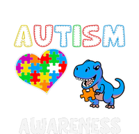 Dinosaur Autistic Heart Puzzle Autism Awareness Month Women's T-Shirt