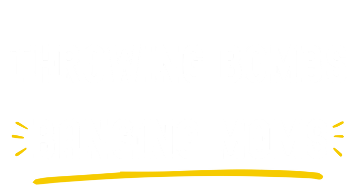 Throwing Bombs Banging Moms Funny Football Gift Bumper Sticker