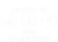 Triathlon Mom Triathlete Athlete Swimming Running Cycling Funny Gift Women's Racerback Tank