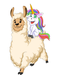 Unicorn Riding Llama T-Shirt