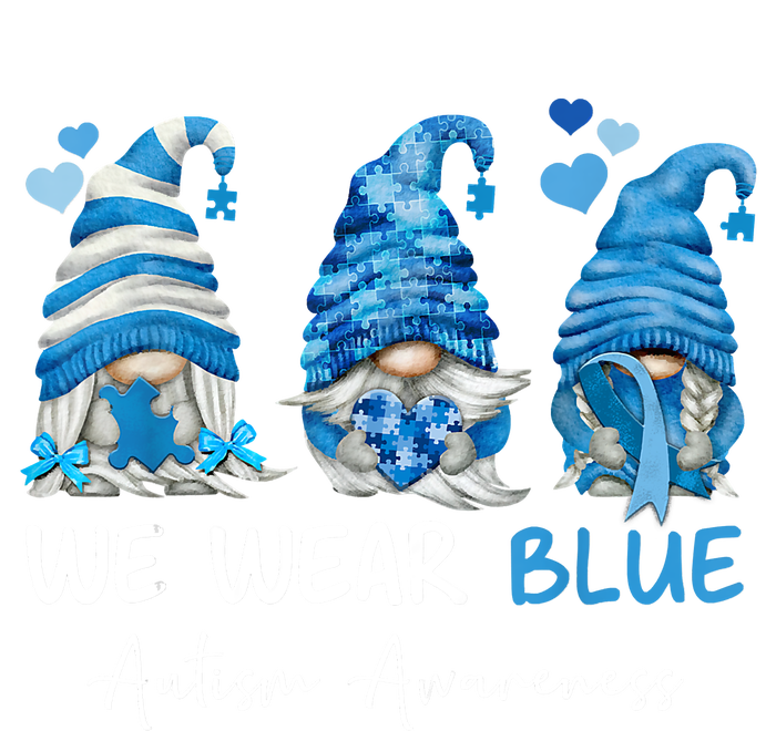 In April We Wear Blue Autism Awareness Gnome Matching Family Urban Pullover Hoodie