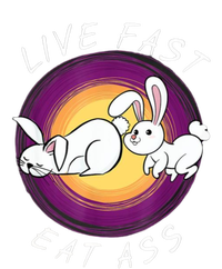 Live Fast Eat Ass Funny Rabbits Bunny Women's V-Neck T-Shirt