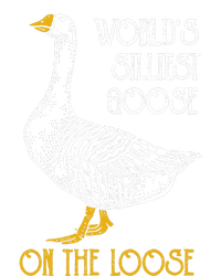 World's Silliest Goose On The Loose Funny Womens Cotton Relaxed Long Sleeve T-Shirt