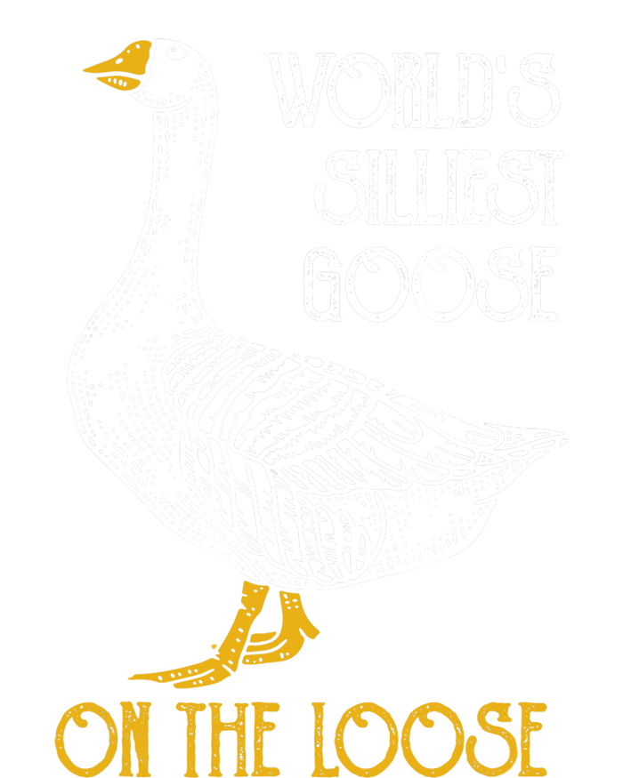 World's Silliest Goose On The Loose Funny Womens Cotton Relaxed Long Sleeve T-Shirt