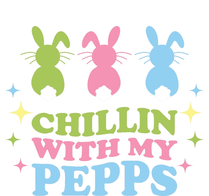 Chillin With My Peeps Funny Easter Bunnies Women's Racerback Tank