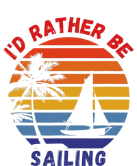 I'd Rather Be Sailing, Retro Sunset Sailboat Design T-Shirt