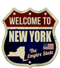 New York Vintage Metal Road Sign Logo T-Shirt