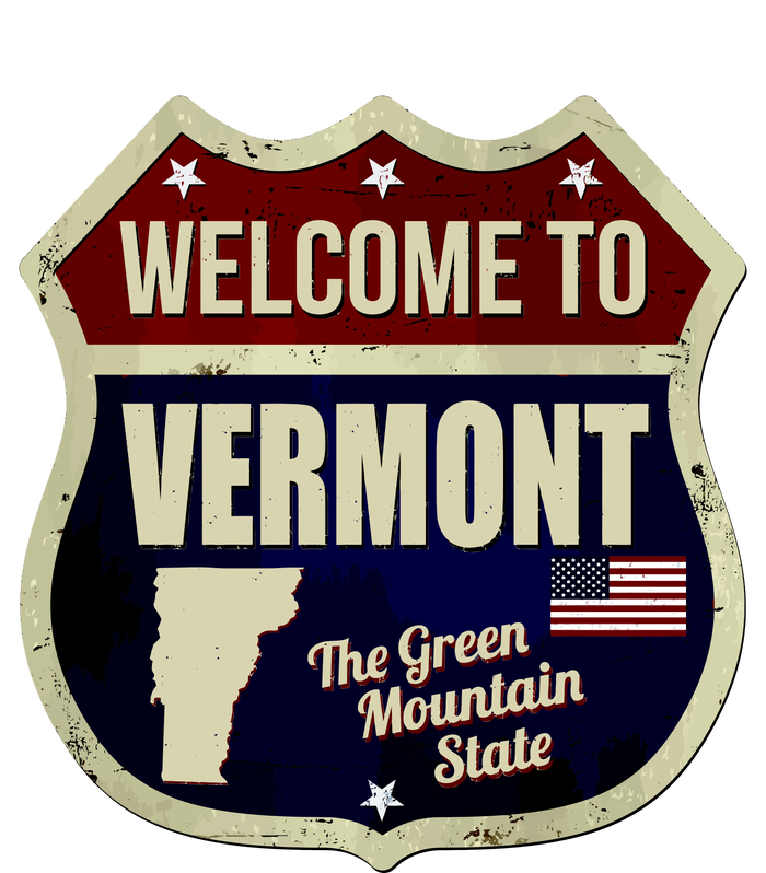 Vermont Vintage Metal Road Sign Logo T-Shirt