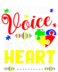 I Am His Voice He Is My Heart Autism Awareness Mom Dad Tall T-Shirt