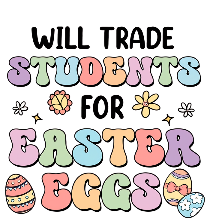 Will Trade Students For Easter Eggs Funny Teacher Easter Day Knit Cap Winter Beanie