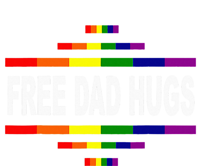 Free Dad Hugs LGBT Rainbow Pride Fathers Day Gift 16 in Basic Backpack