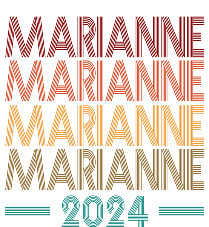 Vote Marianne Williamson Retro 2024 Metallic Star Ornament