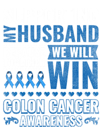 Colon Cancer Awareness Colonoscopy Support Husband Gift Funny Gift V-Neck T-Shirt