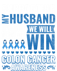 Colon Cancer Awareness Colonoscopy Support Husband Gift T-Shirt