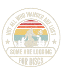 Disc Golf Basket Retro Not All Who Wander Are Lost Bigfoot T-Shirt