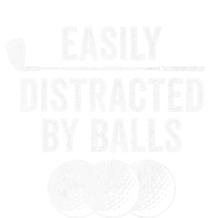 Easily Distracted by Balls Golf Ball Putt Vintage Funny Golf Kids Long Sleeve Shirt