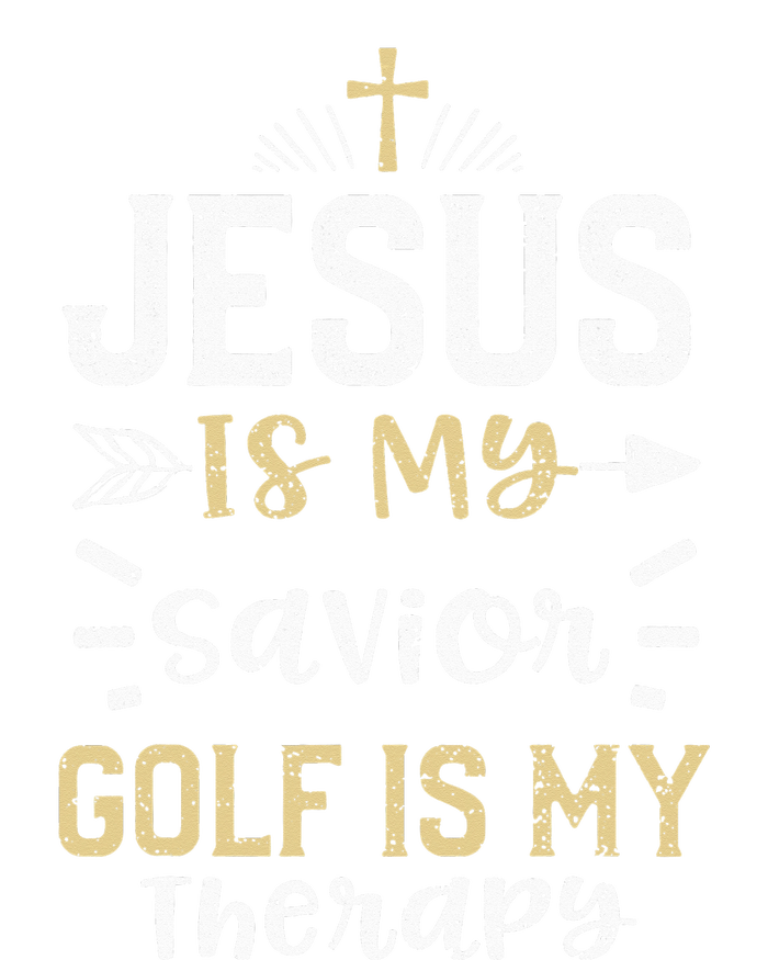 Golf Jesus Is My Savior Golf Is My Therapy - Jesus Kids T-Shirt