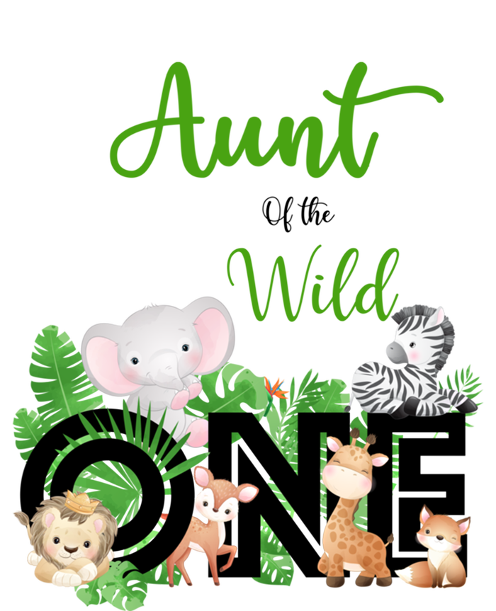 Aunt Of The Wild One Zoo's Happy Birthday Jungle Animal Cool Gift Coaster