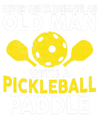 Never Underestimate Old Man With Pickleball Paddle Womens California Wash Sweatshirt