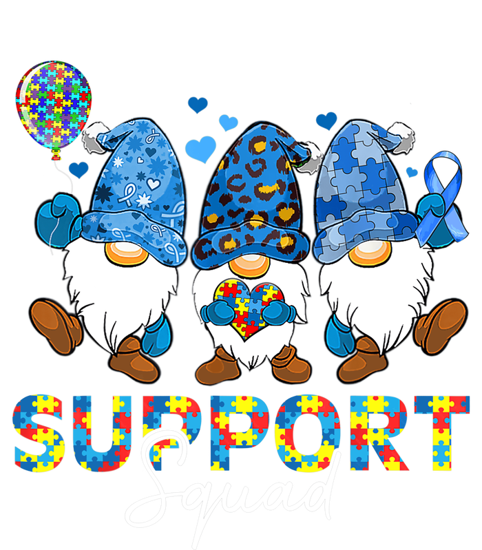 Gnomes Autism Awareness Support Squad Blue Ribbon Coaster