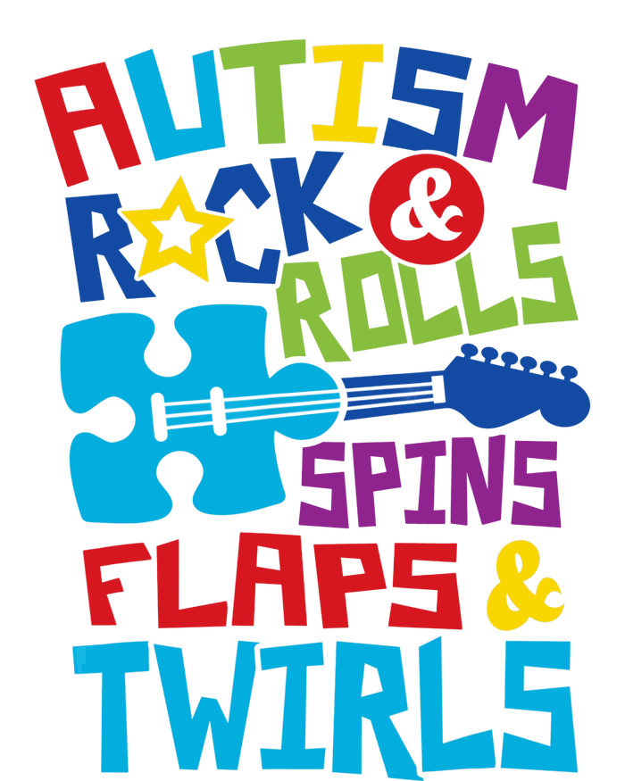 Autism rock rolls spins flaps twirls Ladies Essential Tank