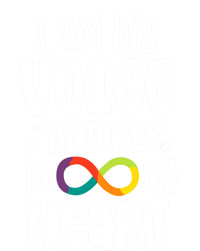 I Am His Voice And He Is My Heart Autism Infinity Toddler Long Sleeve Shirt